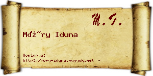 Móry Iduna névjegykártya